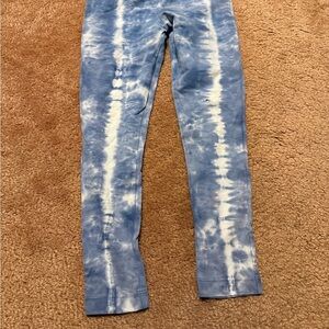 Kids Blue Tie-Dye Leggings